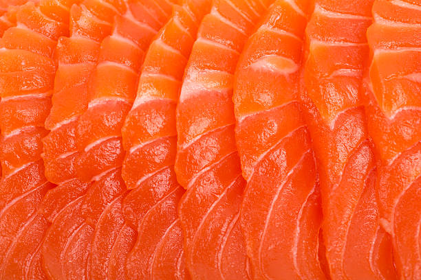 istock Sliced raw fatty salmon 504014248