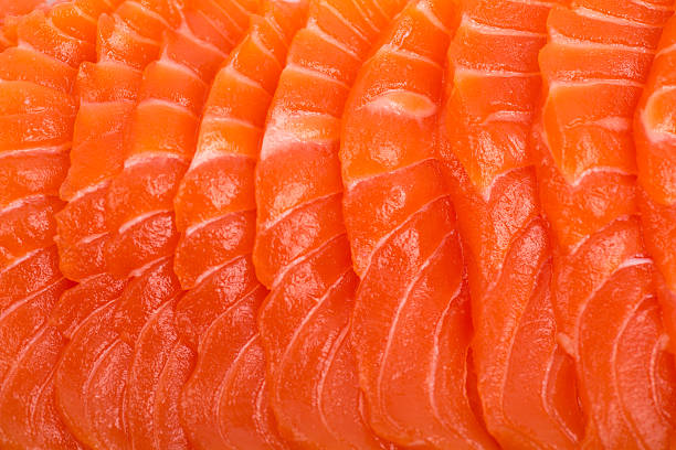 istock Sliced raw fatty salmon 504014394