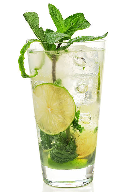 istock Mojito cocktail isolated on white background 504016422