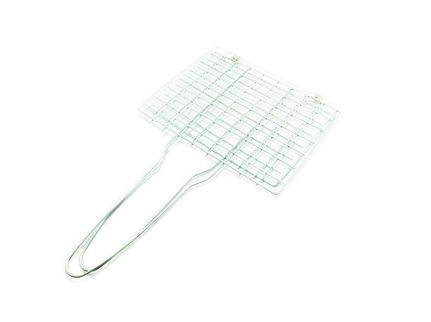 istock Mesh grill, Stainless barbecue grill  on white background 504017174