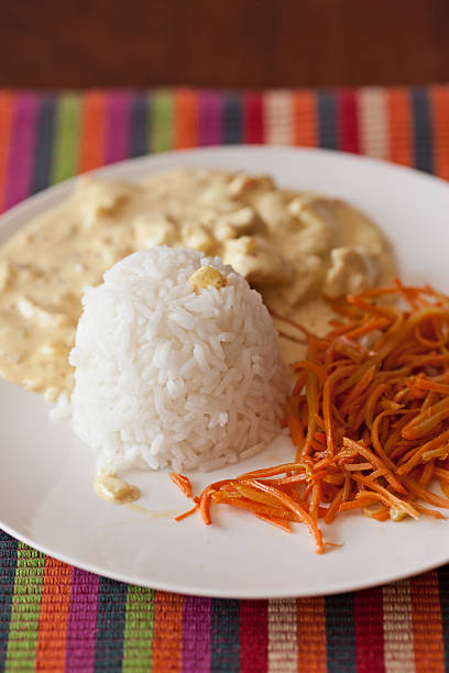 istock rise, chicken and fried carrots 504030349