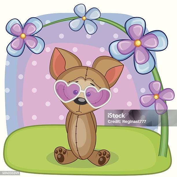 Dog With Flowers Stock Illustration - Download Image Now - Adult, Animal, Animal Themes