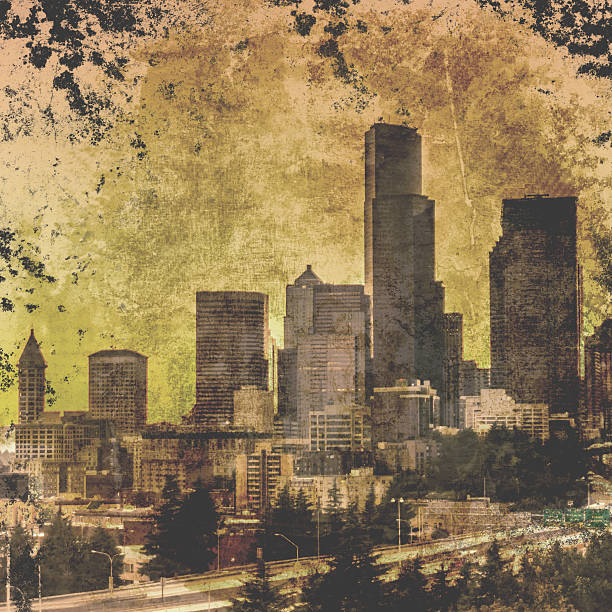 istock City  of seattle on  grunge background 504033927