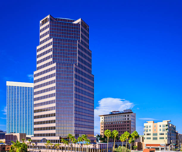 istock Downtown Tucson Arizona Skyscraper Skyline with palm trees 504034921