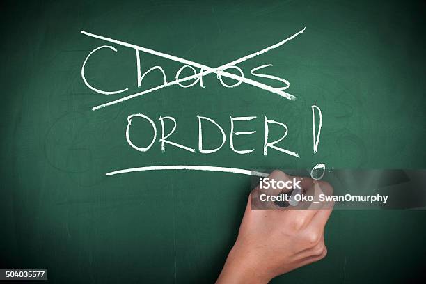 Chaos Order Stock Photo - Download Image Now - Order, Single Word, Chaos