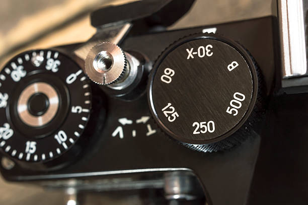 istock Switch the shutter speed of the old SLR camera 504036914