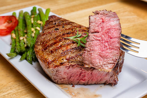 istock Big Rib Eye Beef Steak With Bite Cut Out 504037077