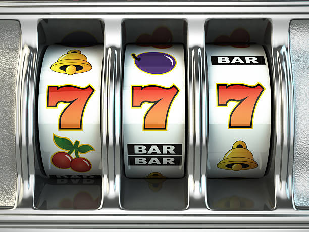 istock Slot machine with jackpot. Casino concept. 504043502