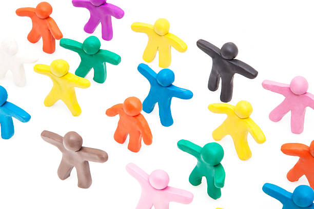 istock Crowd group of colourful plasticine 504044392