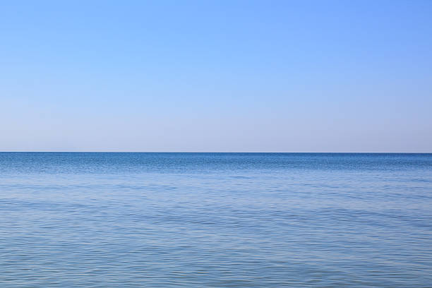 istock Blue sea horizon and Blue Sky Background 504046032