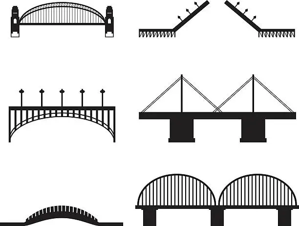 Vector illustration of Bridge Icons
