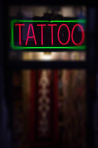 istock Tattoo neon sign 504047694