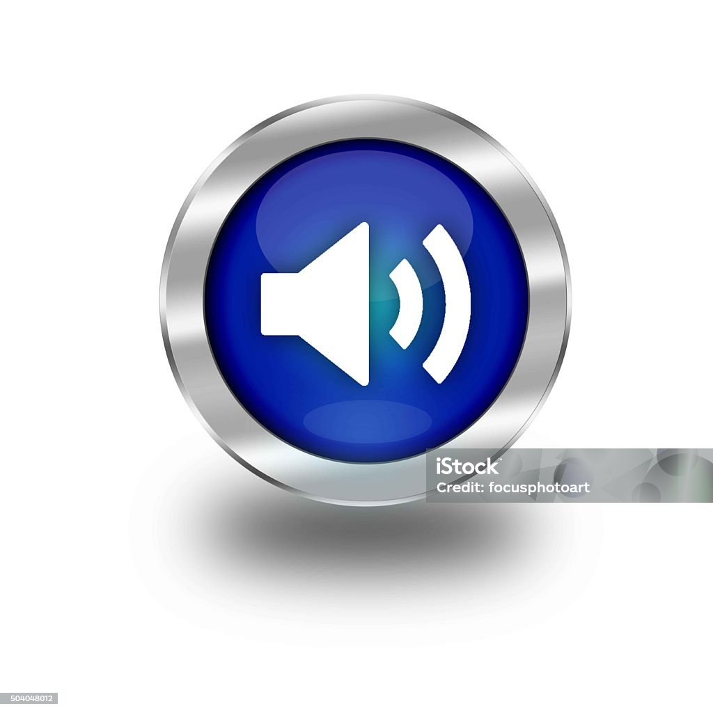 Blue Glossy Sound Web Button Stock Illustration - Download Image Now ...