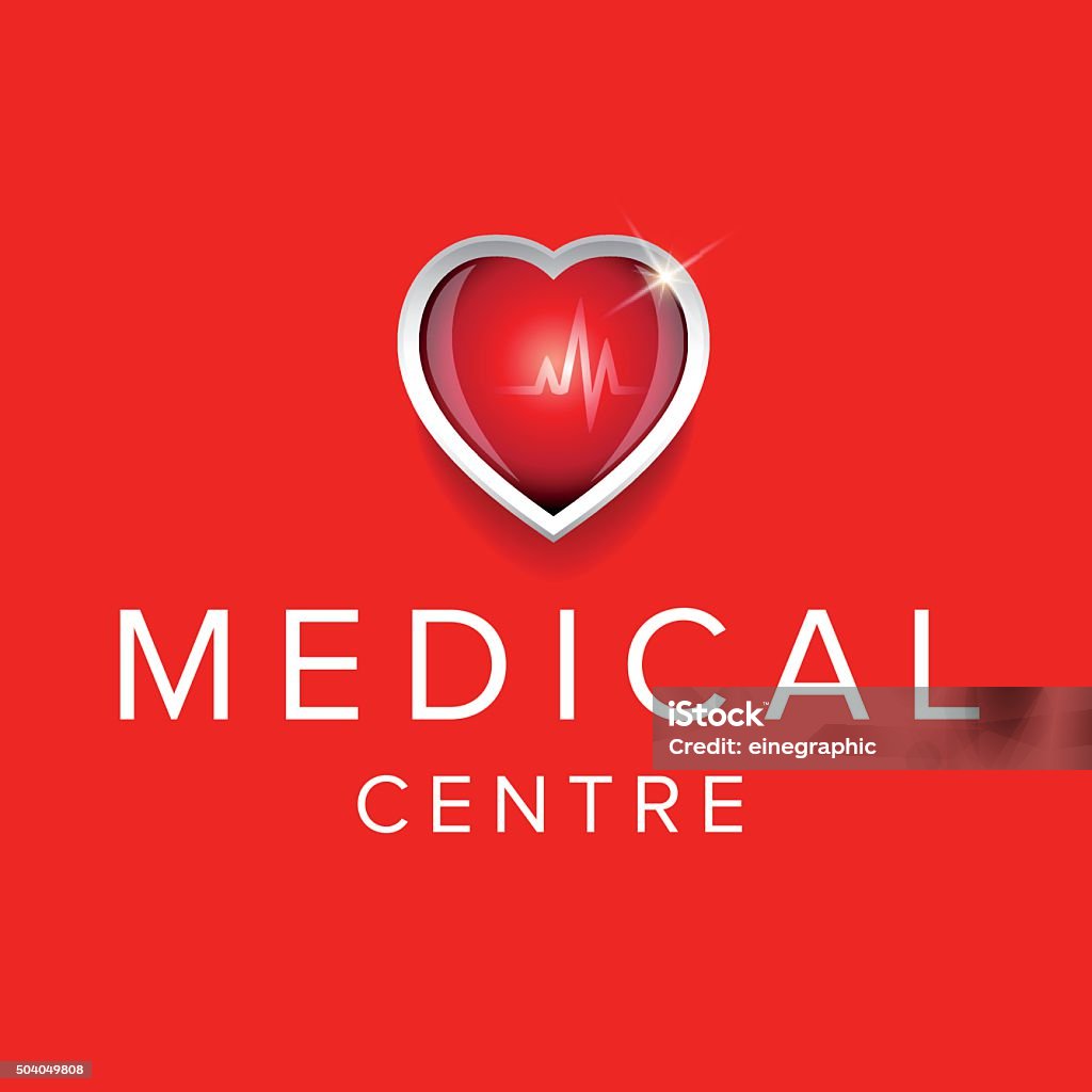 Medical centre design with heartt Anatomy stock vector