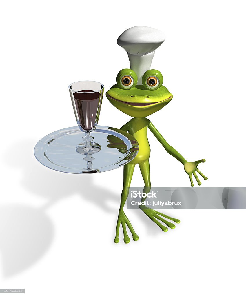 Con Ếch Với Một Ly Rượu Vang Trên Khay Hình ảnh Sẵn có - Tải xuống ...