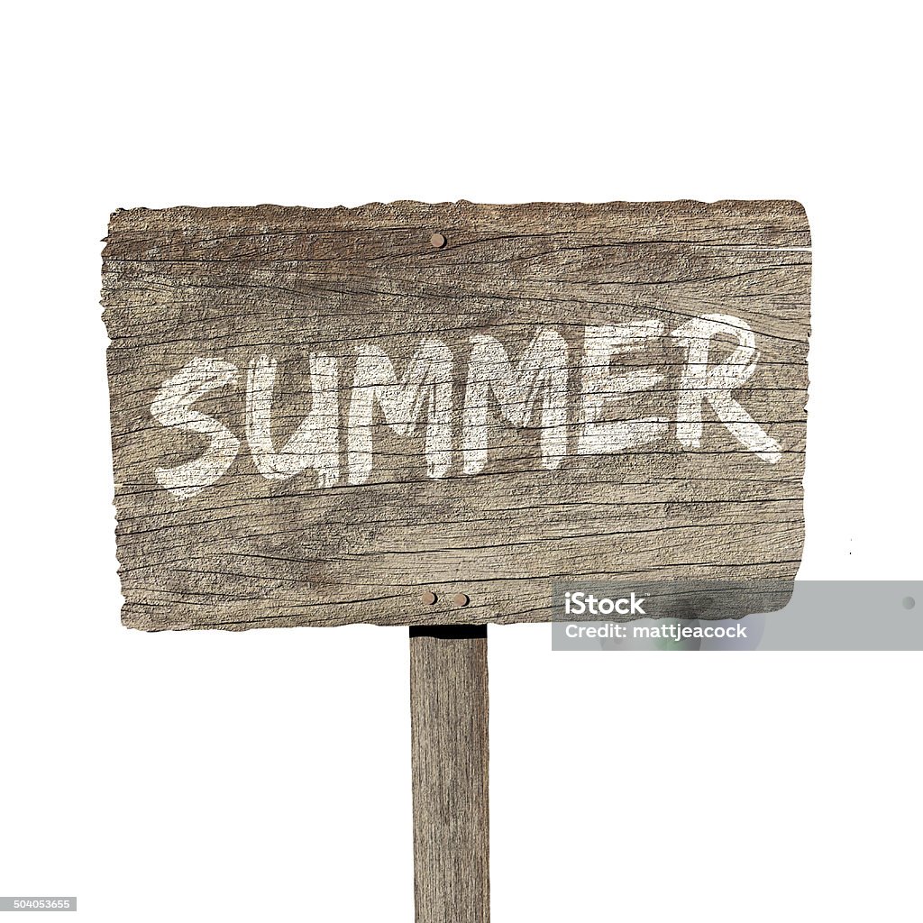 summer sign Cracked Stock Photo