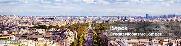 Paris Panoramic Skyline Looking East Stock Photo - Download Image Now - Paris - France, Grand Palais, Rooftop