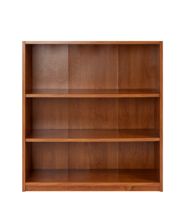 Bookshelf isolated on white, with clipping path.