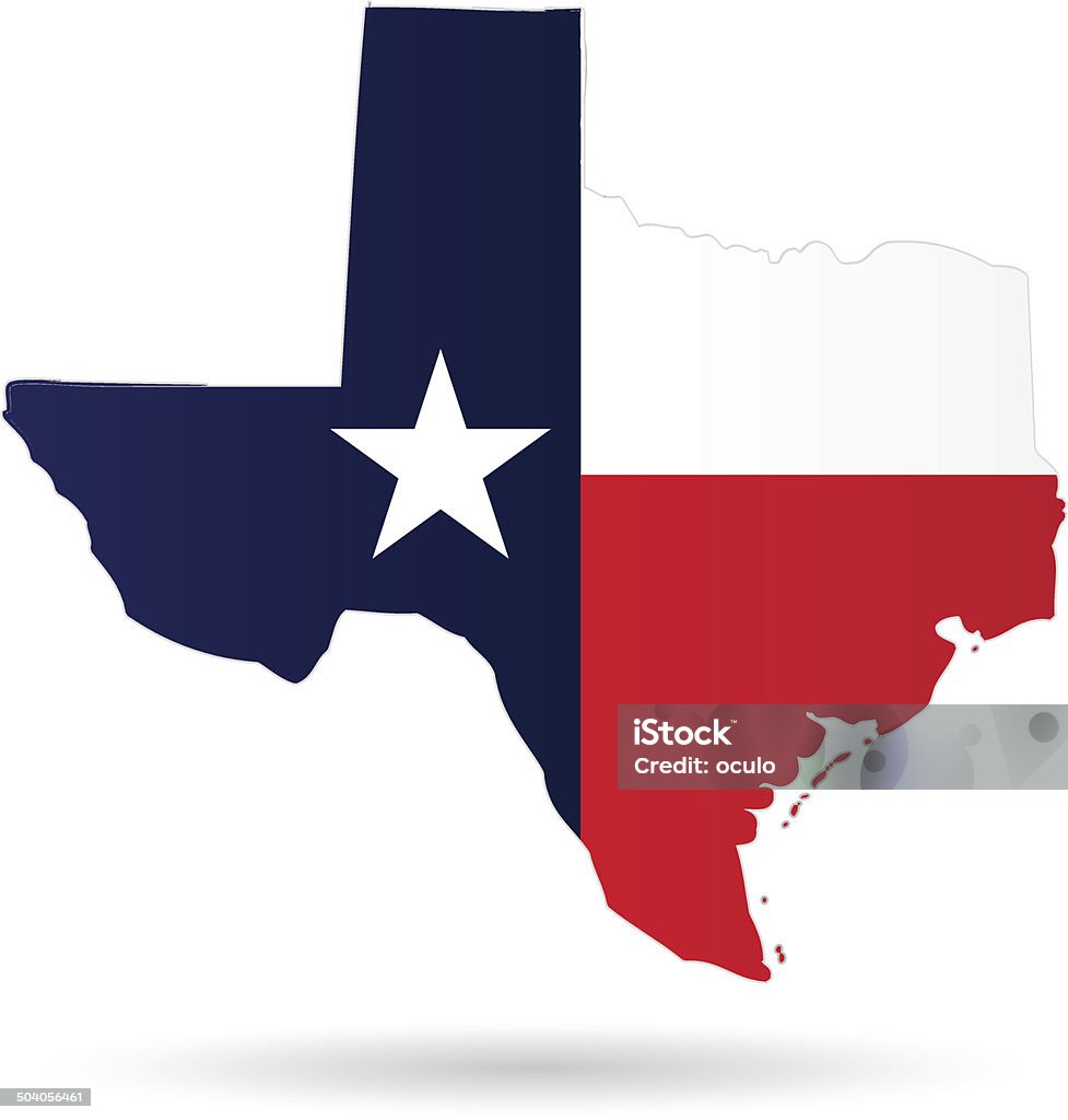 Bandera de texas - arte vectorial de Texas libre de derechos