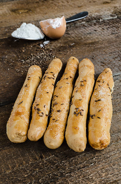 istock Homemade baked breadsticks 504057015