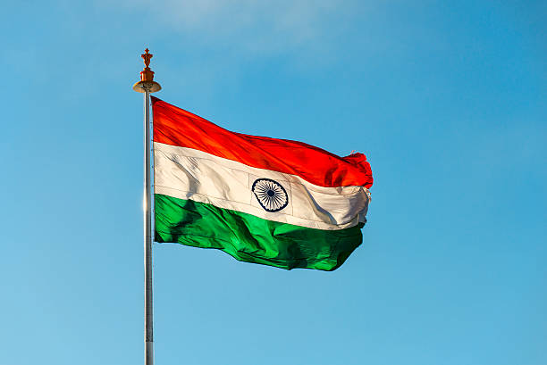 istock Flag of India on wind 504057239
