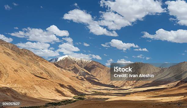 Aerial View To Valley With Green Village Stock Photo - Download Image Now - Adventure, Aerial View, Asia