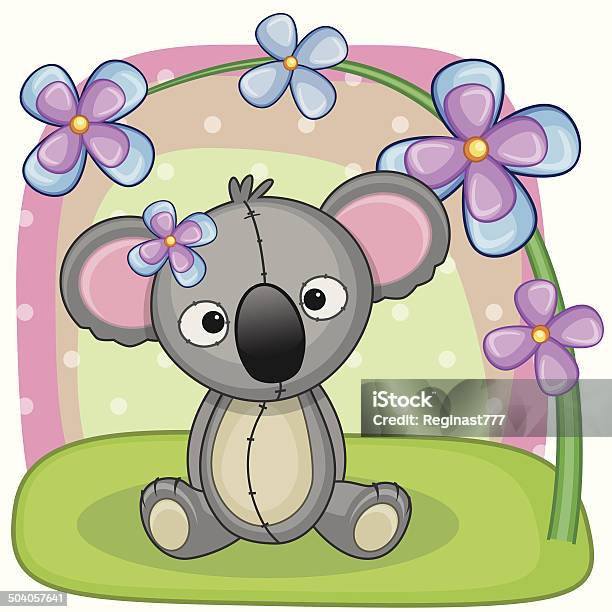 Ilustración de Koala Con Flores y más Vectores Libres de Derechos de Adulto - Adulto, Alumbramiento, Amor - Sentimiento