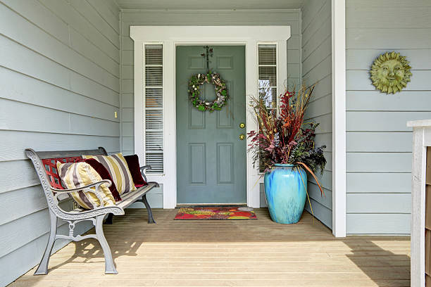 istock Decorated entrance porch 504057815
