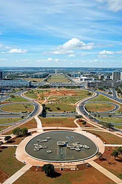 Panoramic of Brasilia, Brazil stock photo