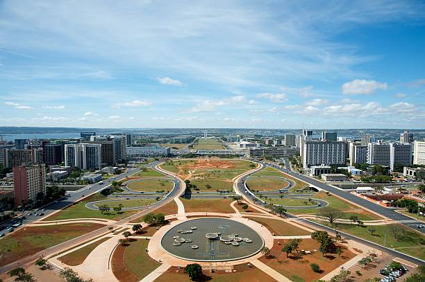Panoramic of Brasilia, Brazil stock photo