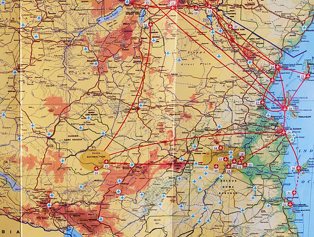 destination adirondack park and mountain U.S.A. on the map