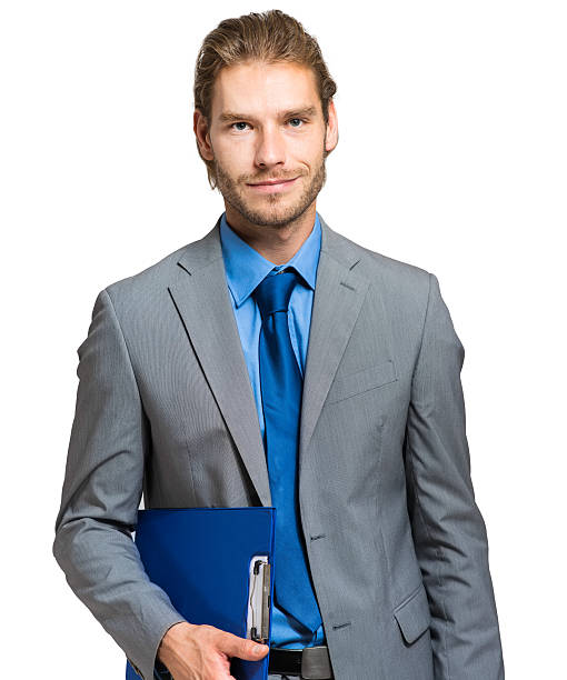 istock Smiling handsome manager portrait 504070650