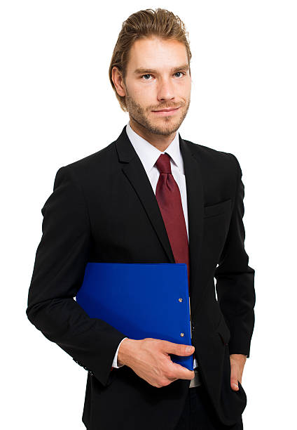 istock Smiling handsome manager portrait 504071458
