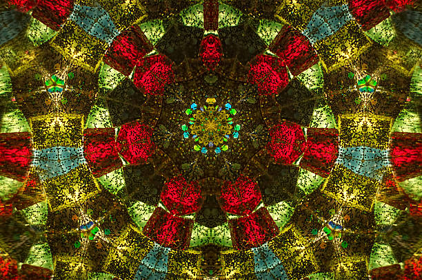 istock Abstract Background kaleidoscope effect polygon circle ornament. design business template. 504072706