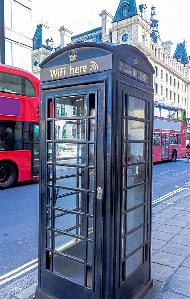 istock Traditional old   telephon booth in  the central London 504072966