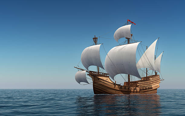 istock Caravel In The Blue Sea 504075582