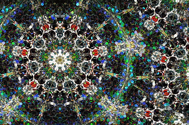 istock Abstract Background kaleidoscope effect polygon circle ornament. design business template. 504075742