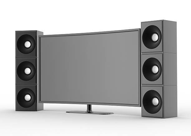 istock television with surround sound speakers 504076266