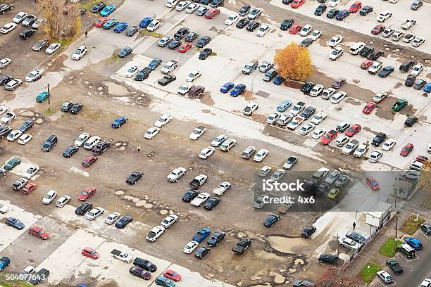 Arial View Of Car Park Melbourne Australia Stock Photo - Download Image Now - Aerial View, Architecture, Australia