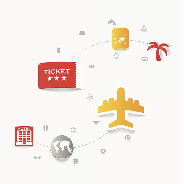 istock Set of summer tourism icons 504078933