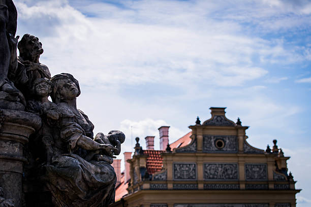 istock Statue on Charles Bridge in Prague 504079452