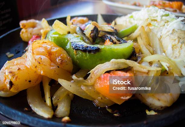 Shrimp Fajitas Stock Photo - Download Image Now - American Culture, Close-up, Cooking