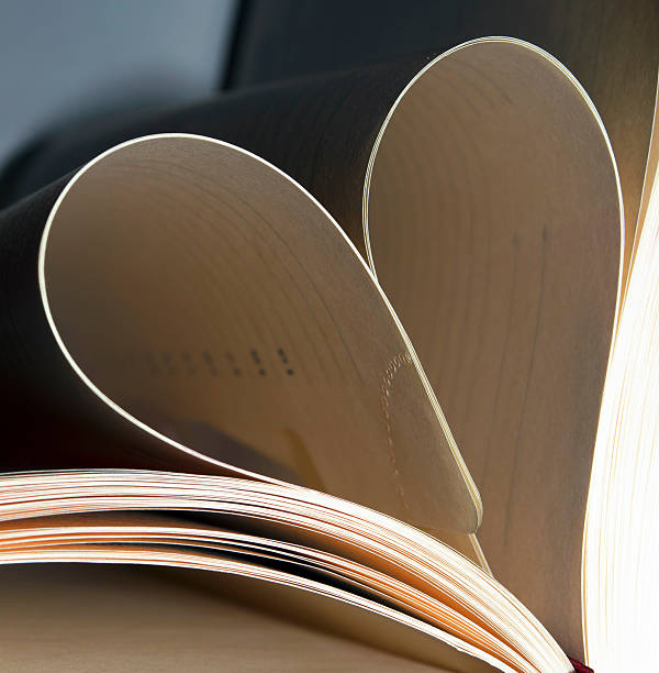 istock Book pages folded into heart shape. Book card for Valentine's 504080288