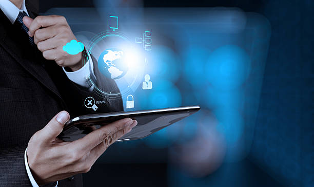 istock businessman shows modern technology with his team as concept 504083315