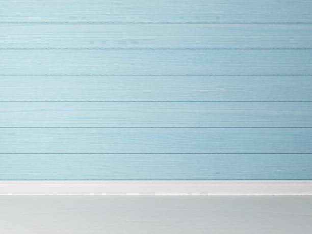 horizontal blue wooden wall background