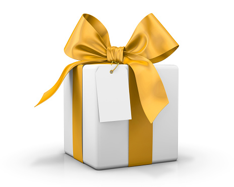 yellow gift box 3d  render