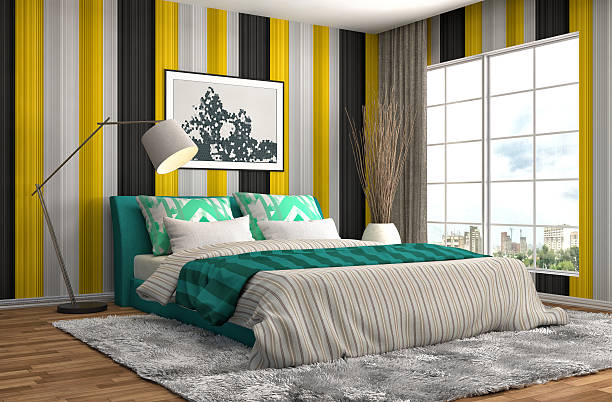 istock Bedroom interior. 3d illustration 504098316