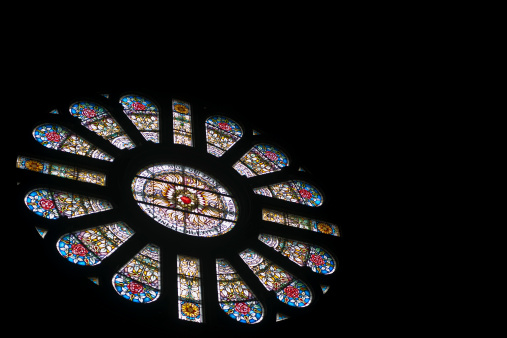 St. Nicholas color ventana de vidrio. photo