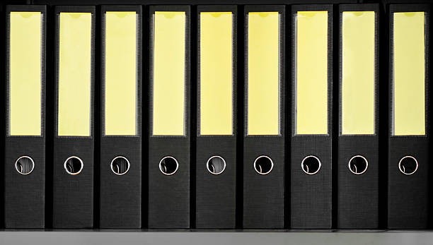 istock Row of black archive folders 504104361