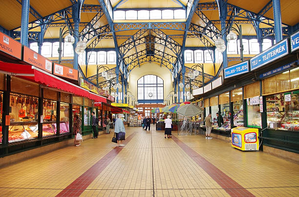 Nagycsarnok the greatest market hall in Budapest stock photo